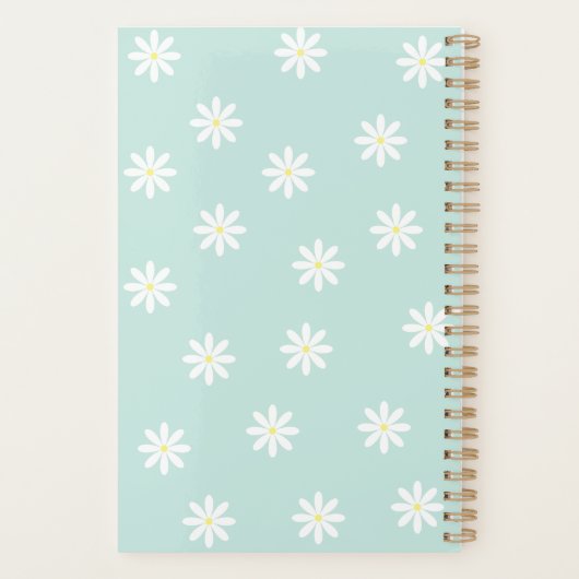 Daisy Bloom Planner – Soft Blue Floral Cover プランナー手帳 (裏面)