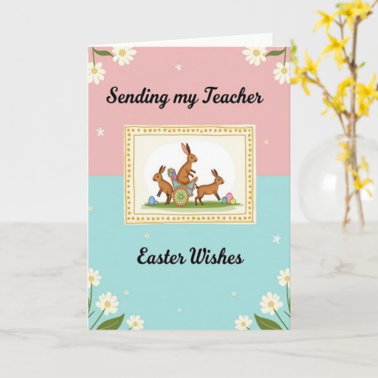 Daisy Blooms Easter Wishes Card カード (黄色い花)