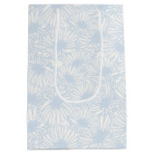 Daisy Blooms - Powder Blue ミディアムペーパーバッグ (裏面)