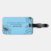 Daisy blue Luggage Tag ラゲッジタグ (裏面横)