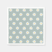 Daisy Boho Floral  スタンダードカクテルナプキン (正面)