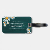 Daisy Bouquet Handpainted Gouache Custom Name ラゲッジタグ (裏面横)