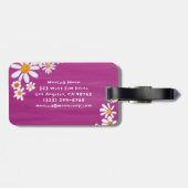 Daisy Bouquet Handpainted Gouache Custom Name ラゲッジタグ (裏面横)