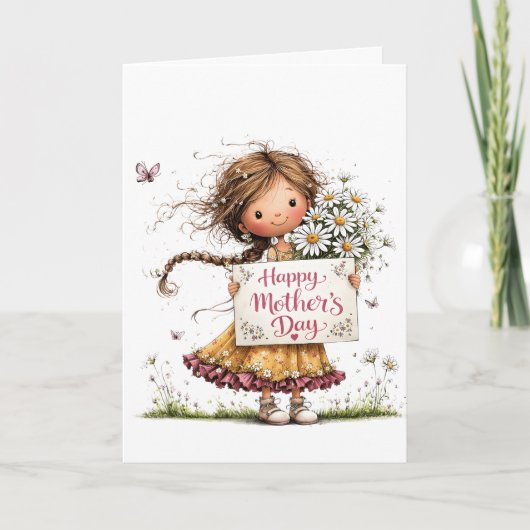 Daisy Bouquet “Happy Mother’s Day” Card カード (正面)