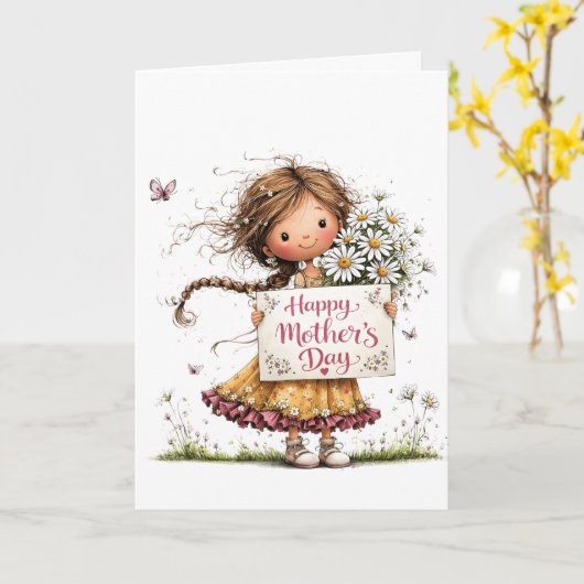 Daisy Bouquet “Happy Mother’s Day” Card カード (黄色い花)