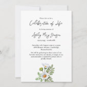 Daisy Celebration of Life Funeral 招待状 (正面)