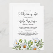 Daisy Celebration of Life Funeral 招待状 (正面/裏面)