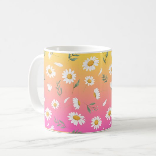 Daisy ceramic mug , Daisy coffee cups  コーヒーマグカップ (正面左)