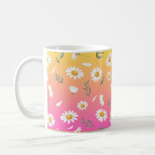 Daisy ceramic mug , Daisy coffee cups  コーヒーマグカップ (左)