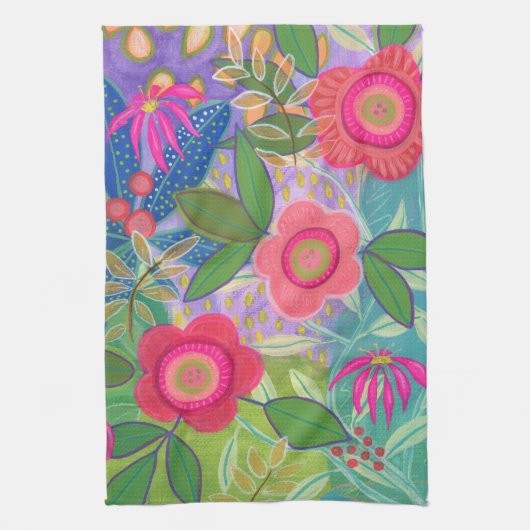 Daisy Chain tea towel キッチンタオル (縦)