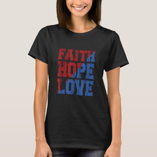 Daisy Christians God 4th Of July Faith Hope Love B Tシャツ (正面)