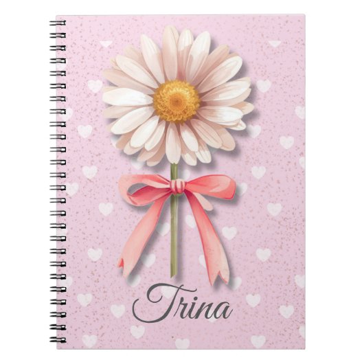 Daisy Coquette Notebook | Pink Aesthetic Journal ノートブック (正面)
