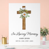 Daisy cross Memorial Funeral アクリルサイン (ウェディング)