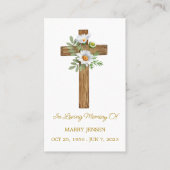 Daisy Cross Memorial Funeral Prayer Card 名刺 (正面)