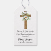 Daisy Cross Memorial Funeral Seed Packet  ギフトタグ (正面)