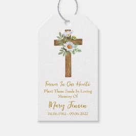 Daisy Cross Memorial Funeral Seed Packet  ギフトタグ