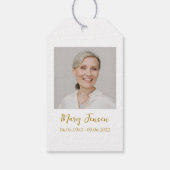 Daisy Cross Memorial Funeral Seed Packet  ギフトタグ (裏面)