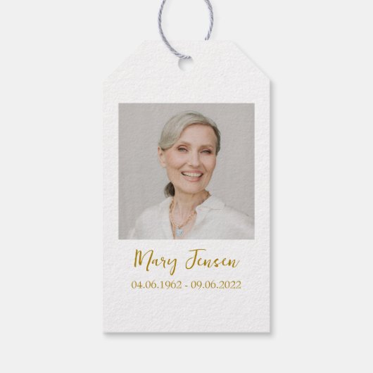 Daisy Cross Memorial Funeral Seed Packet  ギフトタグ (裏面)