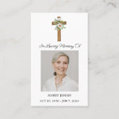 Daisy Cross Memorial Photo Funeral Prayer Card 名刺 (正面)