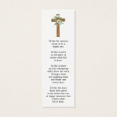 Daisy Cross Photo Funeral Bookmark (裏面)