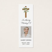 Daisy Cross Photo Funeral Bookmark (正面)