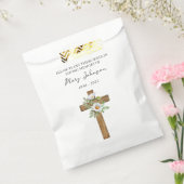 Daisy Cross Seed Packet Memorial Funeral Favor Bag フェイバーバッグ (封をした状態)