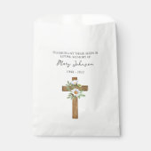 Daisy Cross Seed Packet Memorial Funeral Favor Bag フェイバーバッグ (正面)