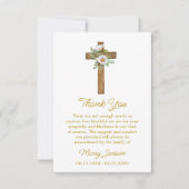 Daisy Cross Sympathy Thank You Card サンキューカード (正面)