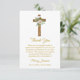 Daisy Cross Sympathy Thank You Card サンキューカード