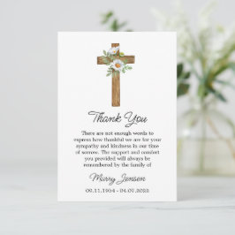 Daisy Cross Sympathy Thank You Card サンキューカード