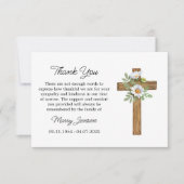 Daisy Cross Sympathy Thank You Card サンキューカード (正面)