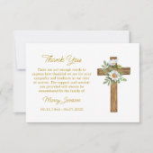 Daisy Cross Sympathy Thank You Card サンキューカード (正面)