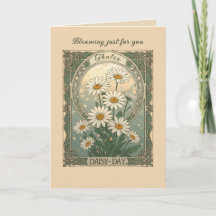 Daisy Day Birth Month Flower Motif