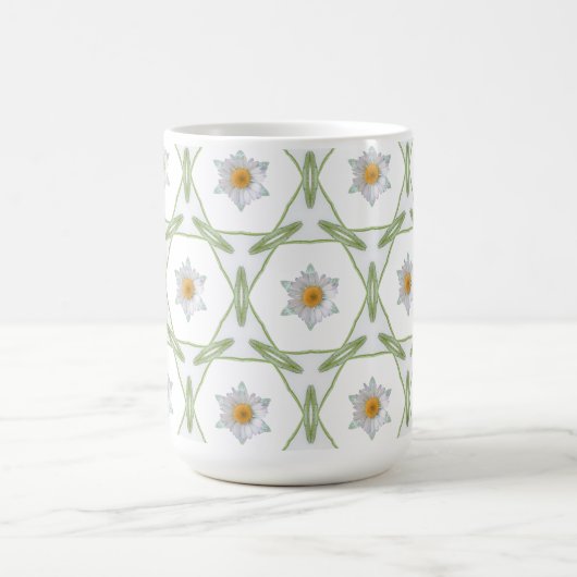 Daisy Design - Geometric Daisy Design Cup コーヒーマグカップ (中央)