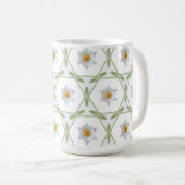 Daisy Design - Geometric Daisy Design Cup コーヒーマグカップ (正面右)