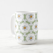 Daisy Design - Geometric Daisy Design Cup コーヒーマグカップ (正面左)