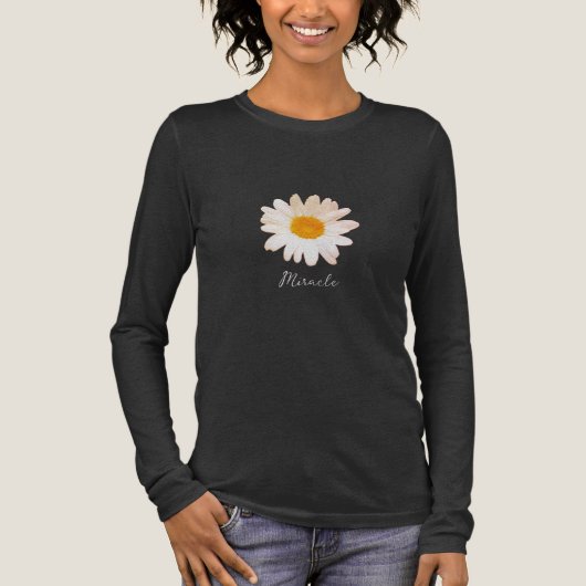 Daisy Dream Flower – Elegant Fantasy Botanical トライブレンドTシャツ (正面)
