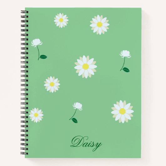 Daisy Dreams – Stylish Floral Notebook ノートブック (正面)