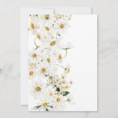 Daisy Elegant Wildflower Modern Bridal Shower 招待状 (裏面)