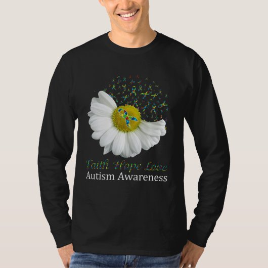 Daisy Faith Hope Love Autism Awareness Tシャツ (正面)