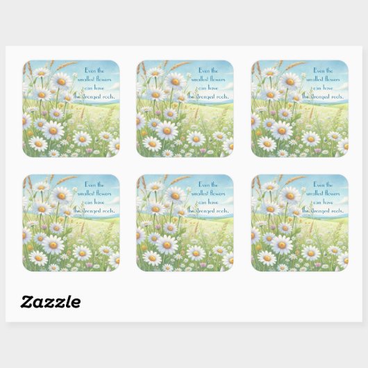 Daisy Field & Quote スクエアシール (シート)