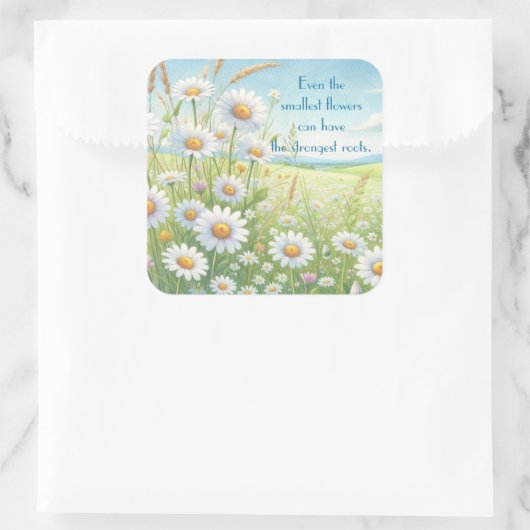 Daisy Field & Quote	 スクエアシール (バッグ)