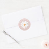 Daisy First Birthday Decor  sticker ラウンドシール (封筒)