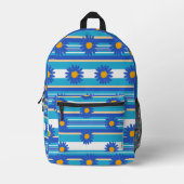 Daisy Floral Backpack, Print Cut Sew Bag プリントバックパック (正面)