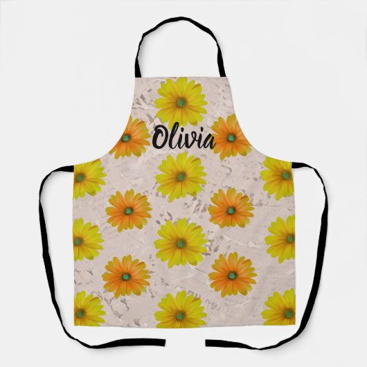 Daisy floral bouquet エプロン (正面)
