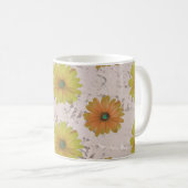 Daisy floral bouquet コーヒーマグカップ (正面右)
