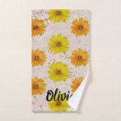 Daisy floral bouquet バスタオルセット (ハンドタオル)