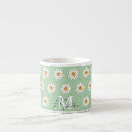 Daisy Floral Espresso Mug – Cute Mini Coffee Cup エスプレッソカップ