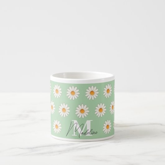 Daisy Floral Espresso Mug – Cute Mini Coffee Cup エスプレッソカップ (正面)