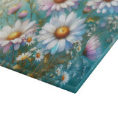 Daisy Floral Glass Cutting Board カッティングボード (角)